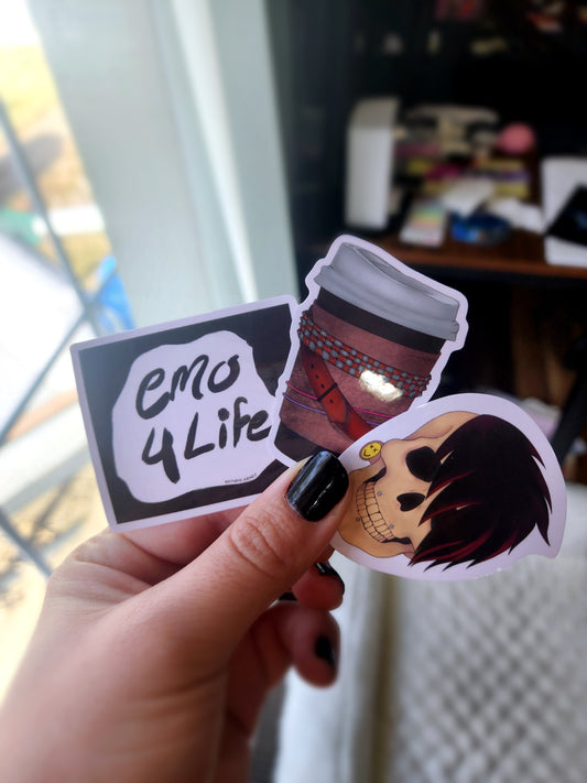 Emo 4 life stickers